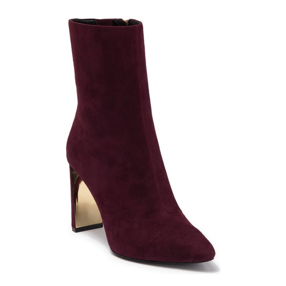 NWOT Donna Karan Chelsea Mid Calf Boot in Dark Wine